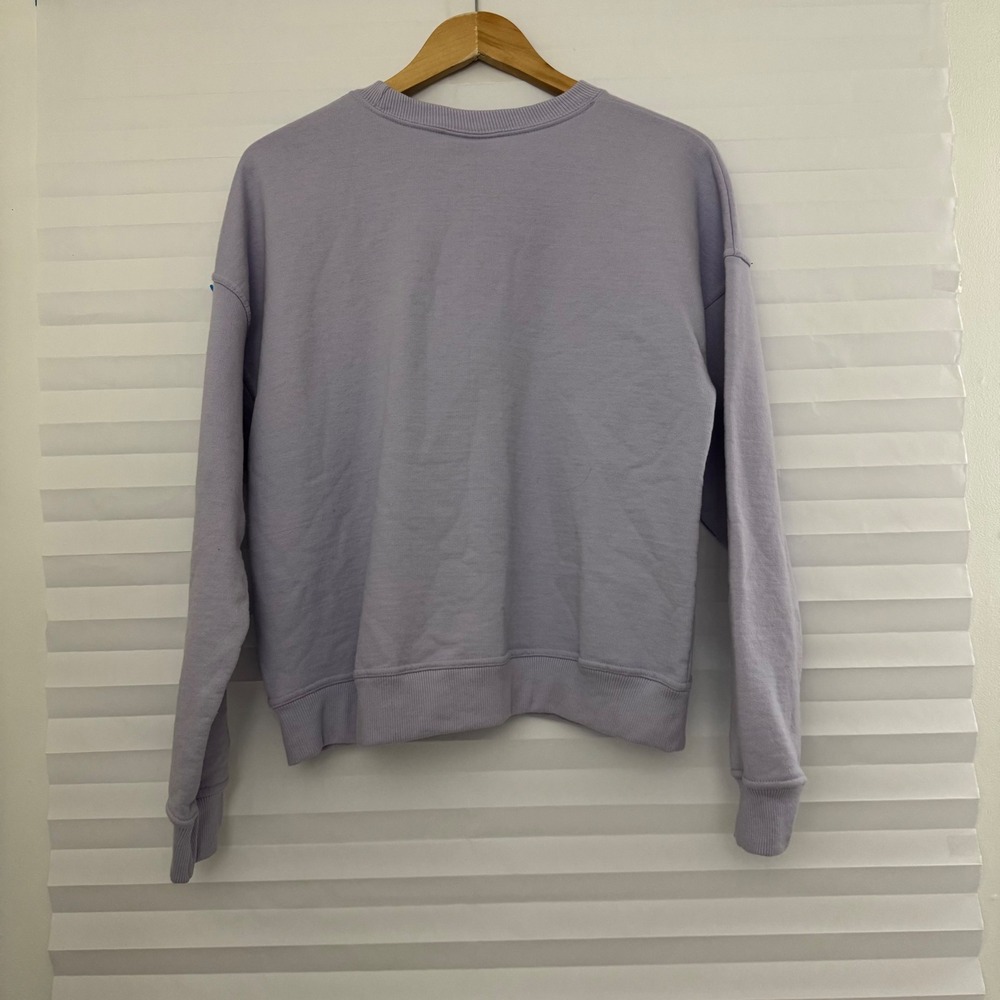Champion Women Lavender Purple Graphic Logo Fleece Sweatshirt M Sportswear - Picture 2 of 9